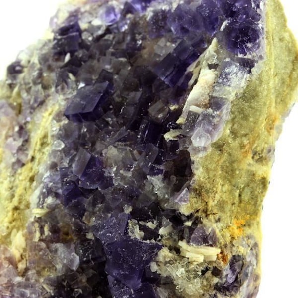 Sten og mineraler - ABIJOUX - Fluorit + Kvarts + Baryt - Violet - 1453.0 ct - La Cabaña, Berbes, Spanien Lila