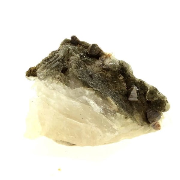 Sten og mineraler. Anatase + Kvarts + Klorit. 34,0 ct. Les Rousses, Vaujany, Isère, Frankrig..