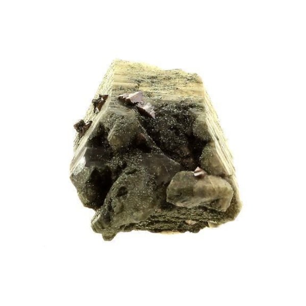 Sten og mineraler. Anatase + Kvarts + Klorit. 45,0 ct. Les Rousses, Vaujany, Isère, Frankrig..