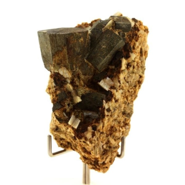 Stenar och mineraler. Augite. 171,0 cent. Imilchil, Errachidia, Marocko.