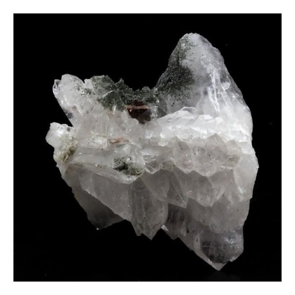 Stenar och mineraler. Kvarts + titanit (sfen). 121,0 cent. La Léchère, Tarentaise, Savoie, Frankrike..