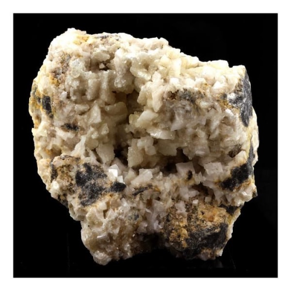 Stenar och mineraler. Dolomit + Kalcit. 1047,0 cent. Anduze, Gard, Frankrike.
