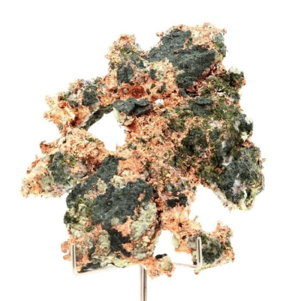 Stenar och mineraler. Native koppar + kvarts. 1067,90 cent. Keweenaw Co., Michigan, USA.
