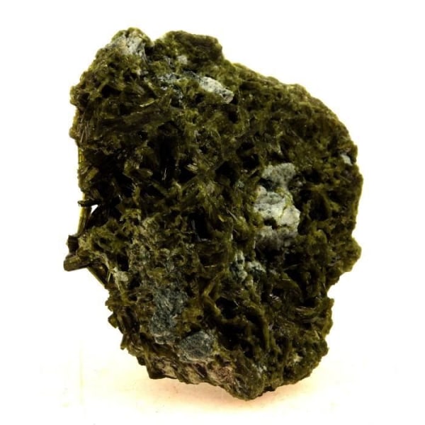 Stenar och mineraler. Epidot, Byssolite. 60,0 ct. Envers de Chamrousse, Belledonne, Isère, Frankrike..