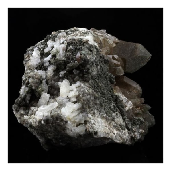 Stenar och mineraler. Anatas + Kvarts + Klorit. 858,0 ct. Between Two Rocks, Lauzière Massif, Frankrike..