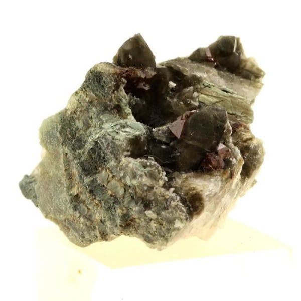 Sten og mineraler. Anatase + Kvarts + Klorit. 77,0 ct. Les Rousses, Vaujany, Isère, Frankrig..