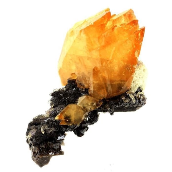 Sten og Mineraler - ABIJOUX - Kalcit + Sphalerit - Elmwood mine, Carthage, Tennessee, USA