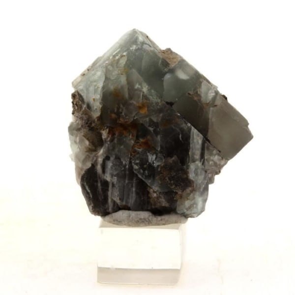 Stenar och mineraler. Grön fluorit. 44,2 ct. Aravis-massivet, Haute-Savoie, Frankrike. Sällsynt.