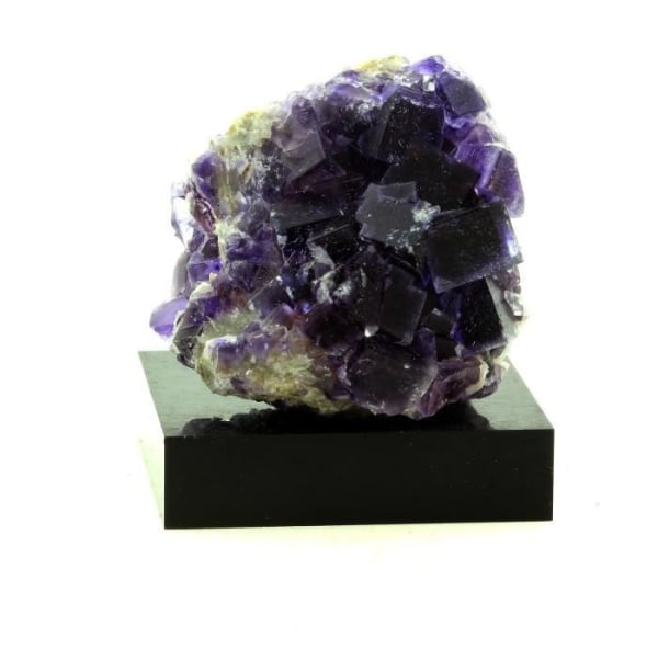 Stenar och mineraler. Fluorit + Kvarts. 303,0 cent. La Cabaña, Berbes, Asturien, Spanien.