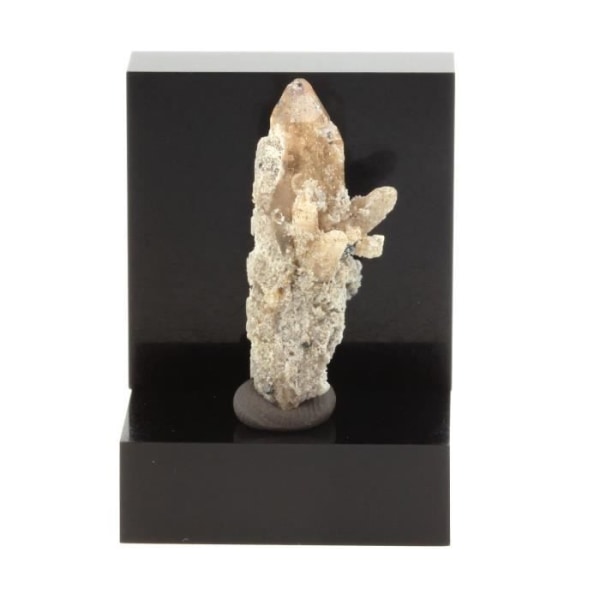Stenar och mineraler. Topas + Gips. 13,6 ct. Thomas Range, Juab Co., Utah, USA.