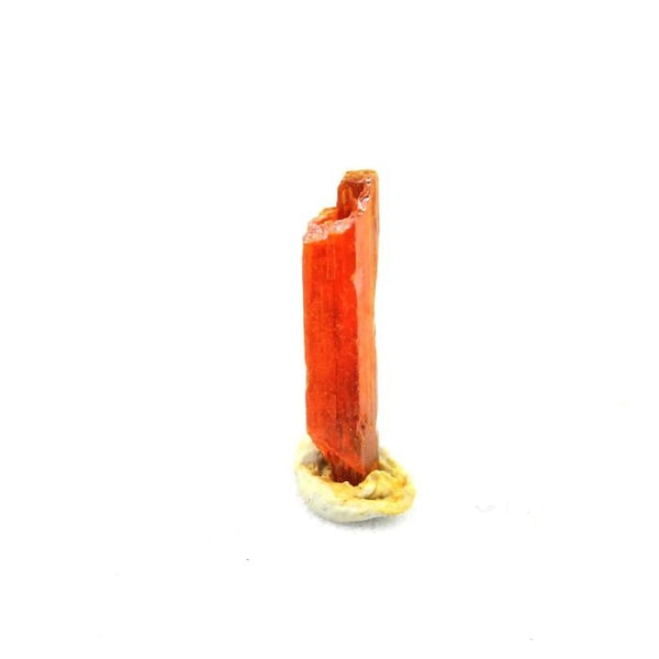 Sten og mineraler. Crocoite. 1,19 ct. Adelaide Mine, Dundas, Tasmanien, Australien.