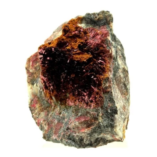 Stenar och mineraler. Erytrit + Phlogopite. 857,0 cent. Tazalaght, Souss-Massa, Marocko.