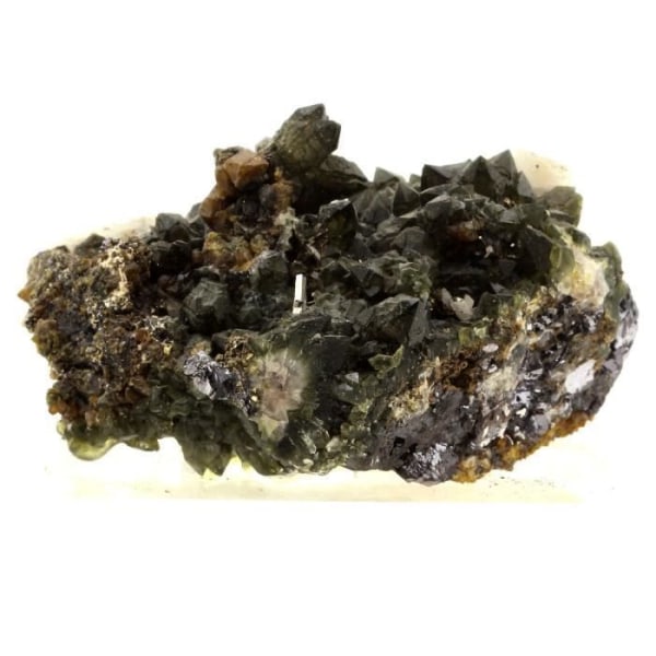 Stenar och mineraler. Cubanite + Prase Quartz. 1292,0 cent. Trepca, Kosovo.