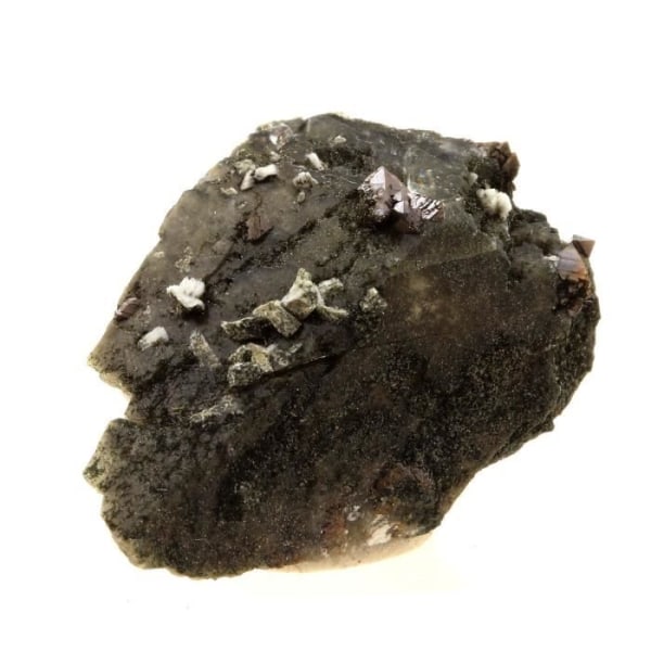 Stenar och mineraler. Anatas + Kvarts + Klorit. 57,0 ct. Les Rousses, Vaujany, Isère, Frankrike..