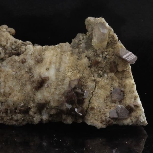 Stenar och mineraler. Titanit (sfen). 42,0 ct. La Léchère, Tarentaise, Savoie, Frankrike..