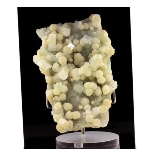 Stenar och mineraler. Okenite + Prehnite. 562,5 cent. Pune, Maharashtra, Indien.