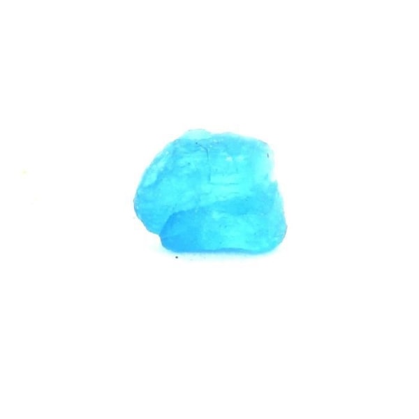 Stenar och mineraler. Neonblå apatit. 0,76 ct. Betroka, Anosy, Madagaskar.