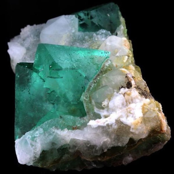 Stenar och mineraler. Fluorit + Kvarts. 785,0 ct. Riemvasmaak, Northern Cape, Sydafrika.