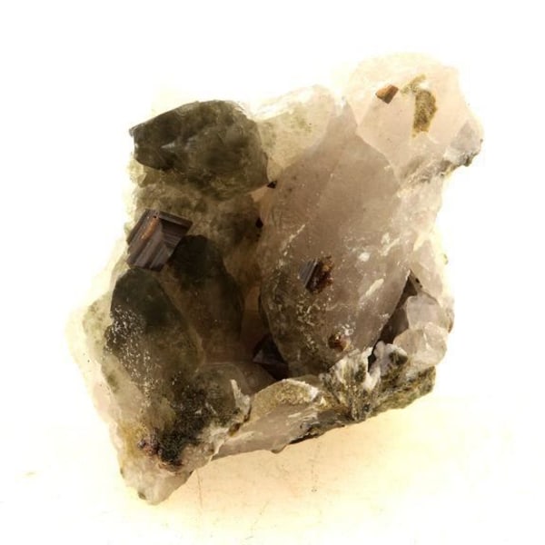Stenar och mineraler. Anatas + Kvarts + Klorit. 52,0 ct. Les Rousses, Vaujany, Isère, Frankrike..