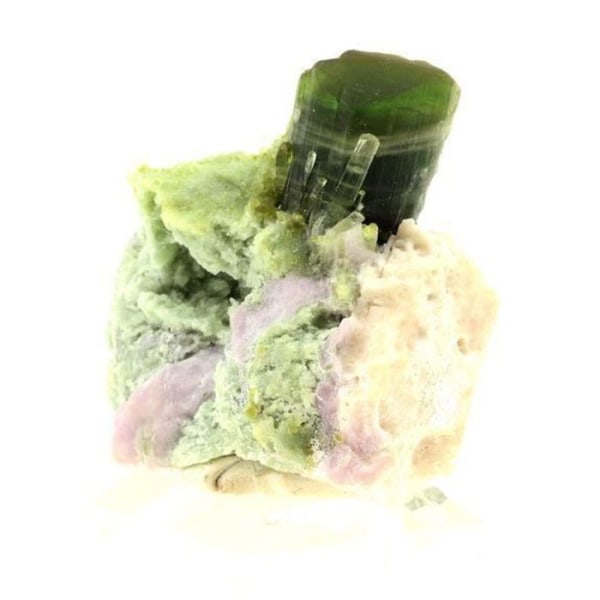 Sten og mineraler. Elbaite-turmalin + muskovit. 406,0 ct. Paprok, Afghanistan.