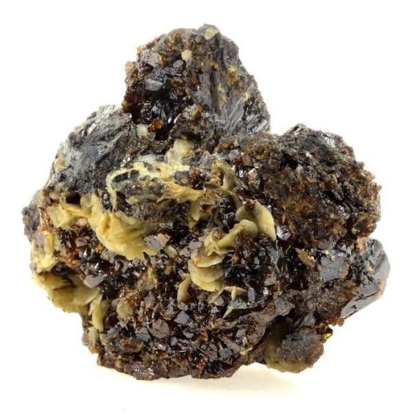 Stenar och mineraler. Sphalerit (Blende) + Siderit. 664,5 ct. La Mure, Isère, Frankrike..