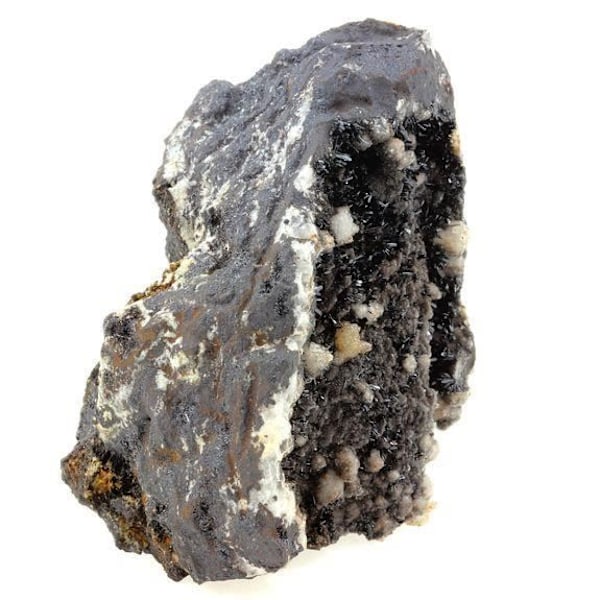 Sten og mineraler - ABIJOUX - Goethite + Kvarts - La Quille du Roy, Montredon, Tarn, Frankrig