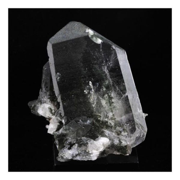 Stenar och mineraler. Kvarts + Klorit. 54,0 ct. Sarenne-glaciären, Alpe d'Huez, Frankrike.
