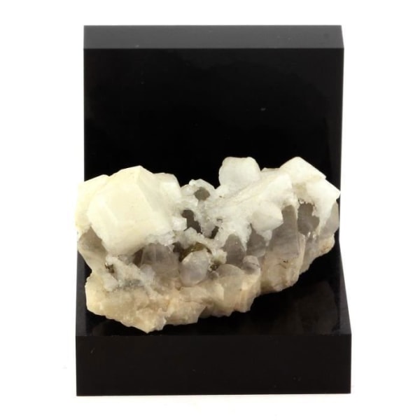 Stenar och mineraler. Harmotome + Kalcit. 113,0 cent. Whitesmith Mine, Skottland, Storbritannien.