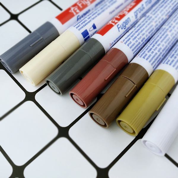 【BEMS】Flysea Grout Pen with Replaceable Nib, Dark Grey