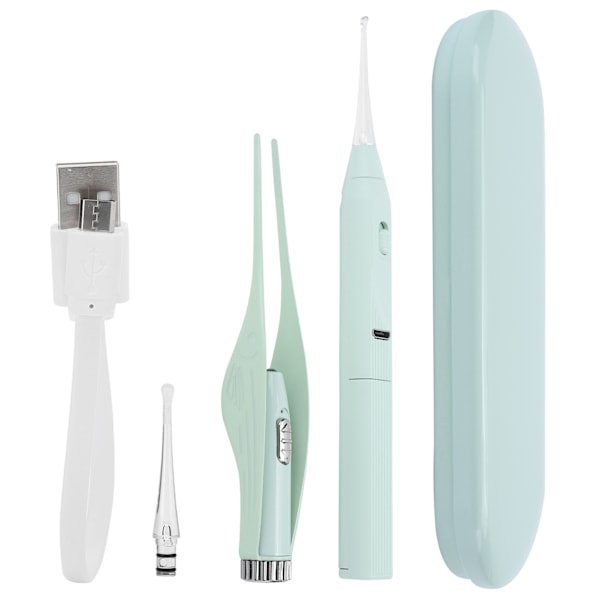 Visual Children Ear Wax Removal Tweezer Kit USB Charging Luminous Ear Pick Cleaning Tools