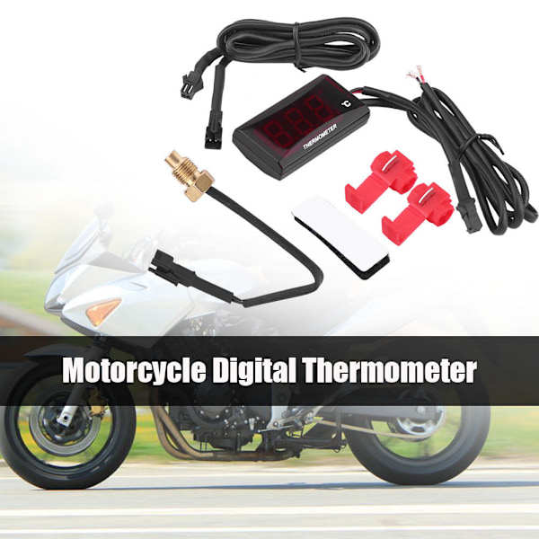 Universal Motorcykel Digital Termometer Vandtemperatur Måler til Racing Scooter