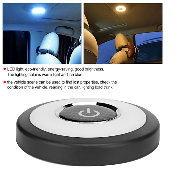 5V Universal Bil Bak LED Lese Taklampe USB Lading Varmt Lys Isblå