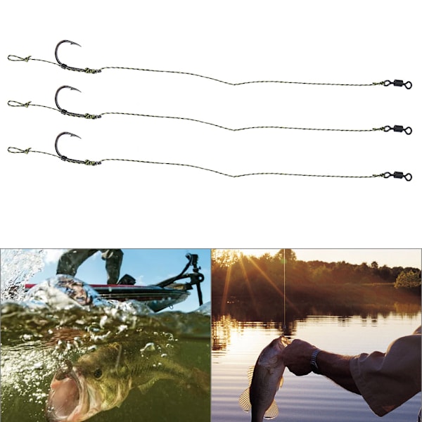 2 st Fisketackel Handgjorda Fiske Linje Krokar Grupp Ansluten Professionell Tillbehör (#2)