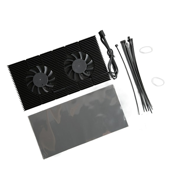 GPU Bakplåtskylare Aluminiumlegering Snabb Kylfläns 4 Pin Bakplans Minneskylare för RTX3090 3080 3070
