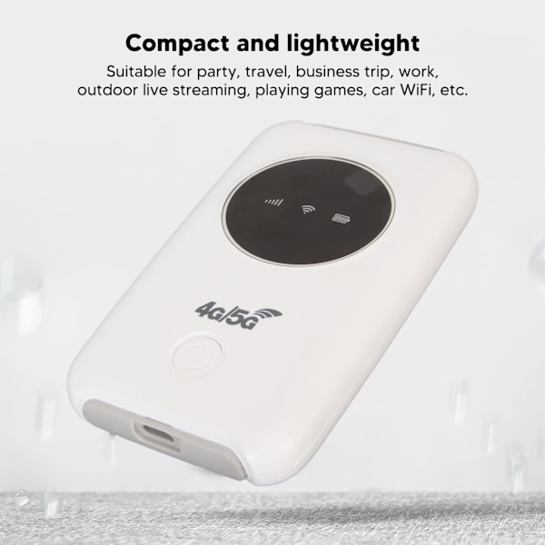 4G LTE USB WiFi-modeemi 300Mbps Lukitsematon 5G WiFi SIM-korttipaikka Sisäänrakennettu 3200MAh Langaton Kannettava WiFi-reititin