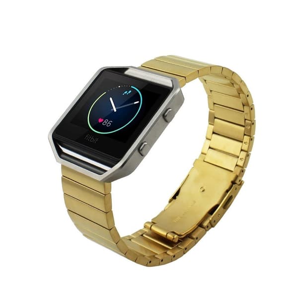 Massivt rustfritt stålarmbånd Kompatibel med Fitbit Blaze - Gull Gold gold