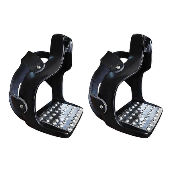 2x Ridstigbyglar, Sadelstigbyglar, Professionella Aluminium Engelska Black