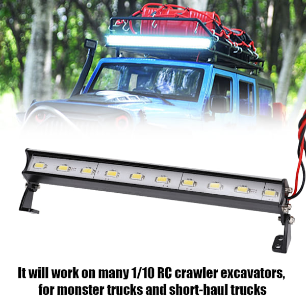 Fjernstyrt kjøretøytilbehør 135 mm Universal Høy Lysstyrke 10 LED 1/10 Modellbil Taklys