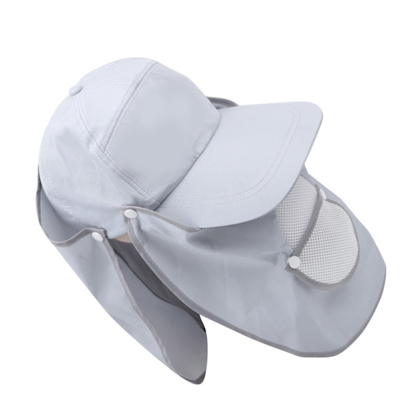 UV-beskyttelseshat Solskygge Kasket Nylon Mesh med Ansigtsbeskyttelse til Udendørs Fiskeri Klatring