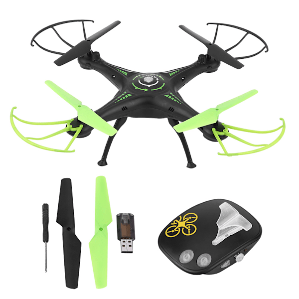 2.4G Fjärrstyrd Gravity Induction Flygplan Fyraxlig Luftfarkost (Grön HY709-X17)