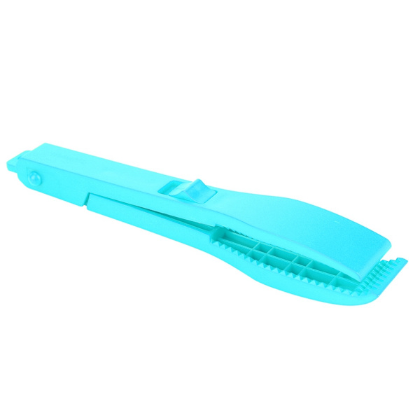 Fiskekontroller Fiskklämma Handåtdragning Klämma Gripare Plast Grabber Låsverktyg Blå