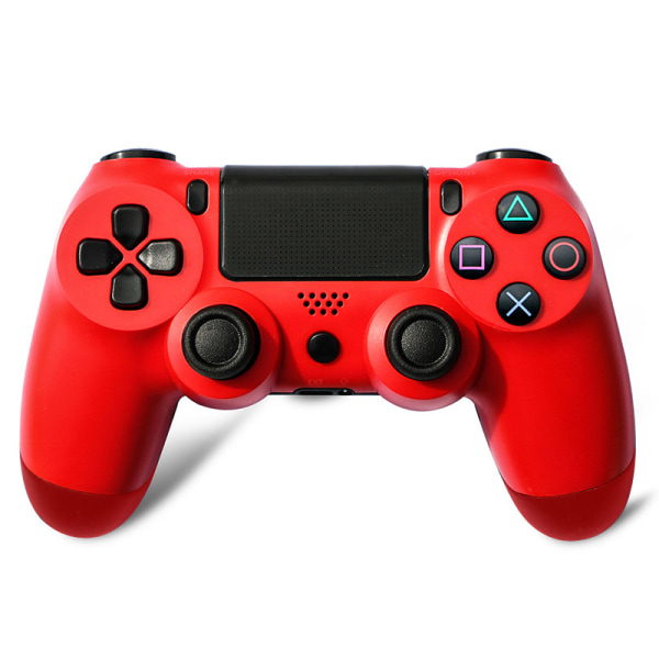 BE-PS4 sexaxlig Dual Vibration Bluetooth trådlös handkontroll Röd