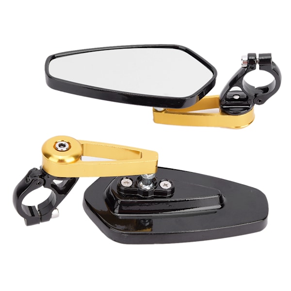 22mm Styr Sidespejle til Street Racing Motorcykler Scootere Side View Guld