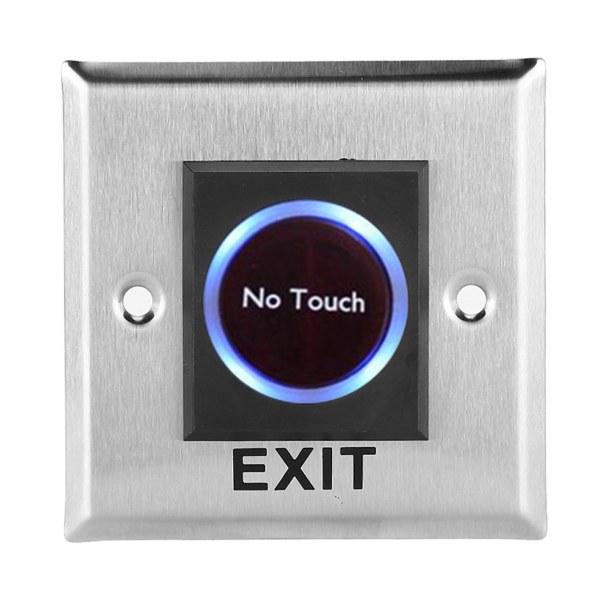 Infrarød sensorkontakt Kontaktløs No Touch Dørudgangsknap med baggrundslys til adgangskontrol//+