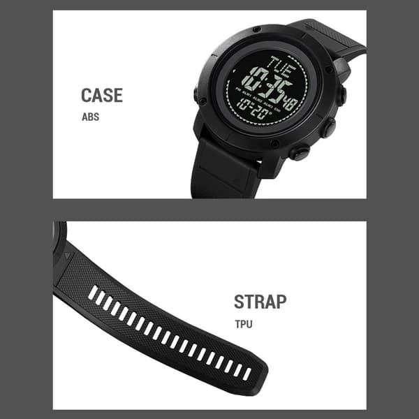 Armbandsur Klockor Utomhussporter 12/24H[BEMS] Black black