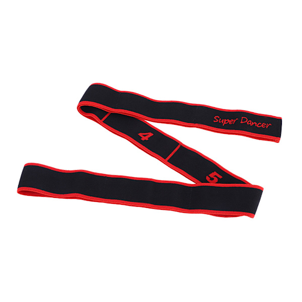 Elastiskt Yogamotståndband för Latin Dans och Fitnessövningar (Röd)