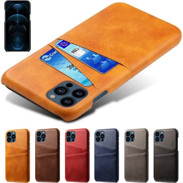 【BEMS】Compatible with iPhone 13 Pro case card holder - Blå blue