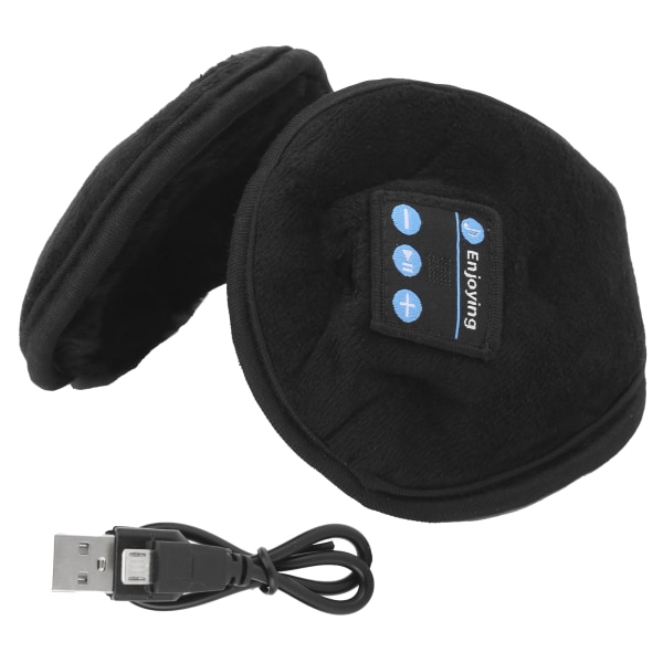 Vinterhøreværn Musik til Bluetooth 5.0 Blød hudvenlig genopladelig ørevarmer++