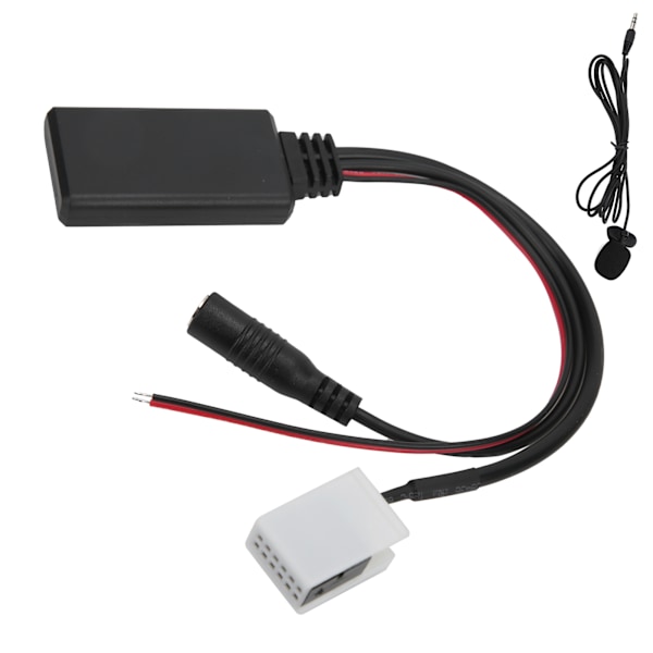 12-stifts Bluetooth AUX-IN-adapter med mikrofon Smartphone Handsfree samtal Passar för RCD210 RCD300 RCD310