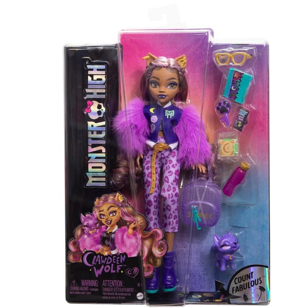 【BEMS】Monster High Clawdeen Doll with Pet and Accessories Multifärg Tyg, Plast